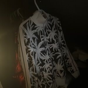Palm Angels palms all over print zip jacket